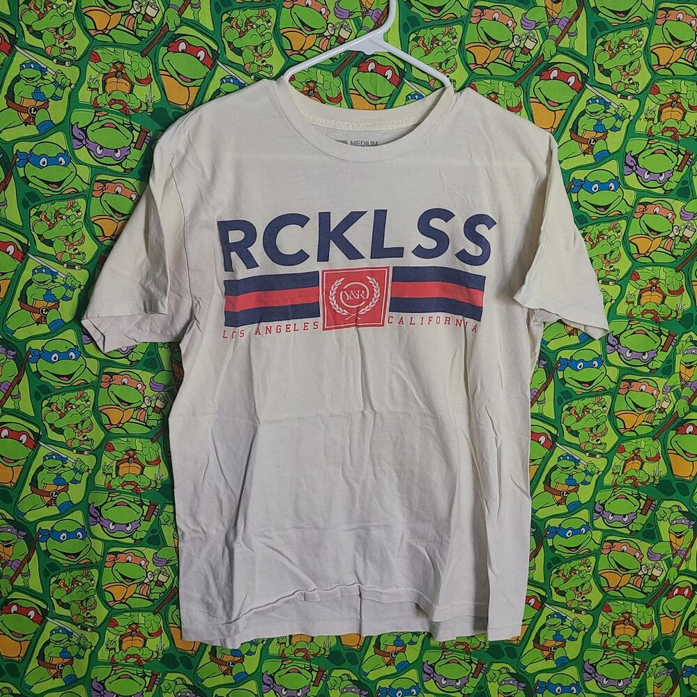 Rcklss Y&R white  M  men's T-shirt